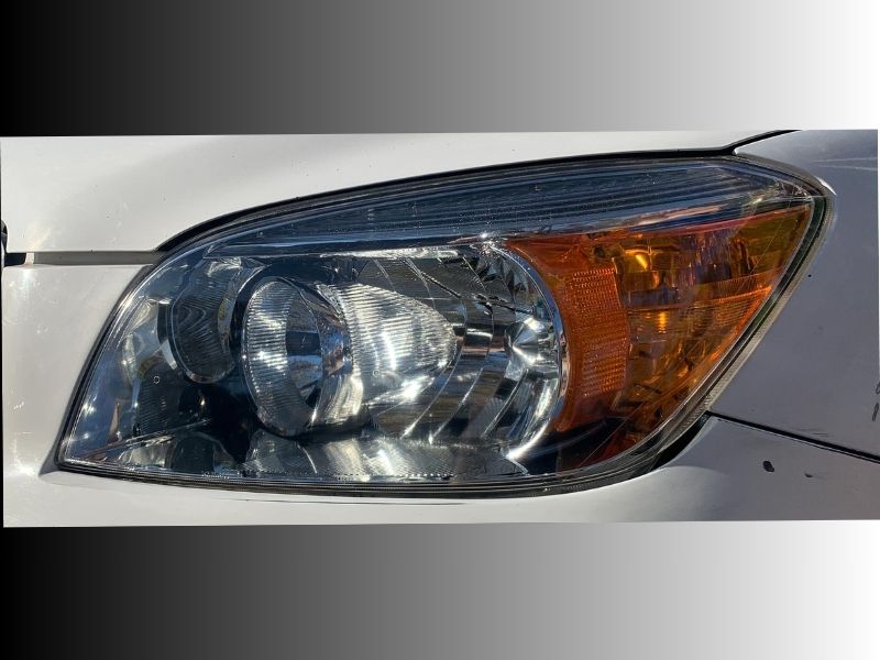 After headlight restoration showing clear polished headlight